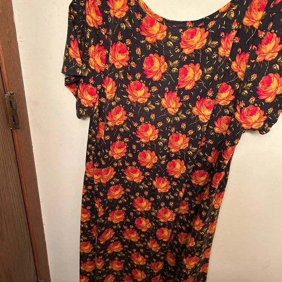 Lula Roe Carly dress, sz XL fits up to 2x, gently worn. Soft knit style - Picture 6 of 9